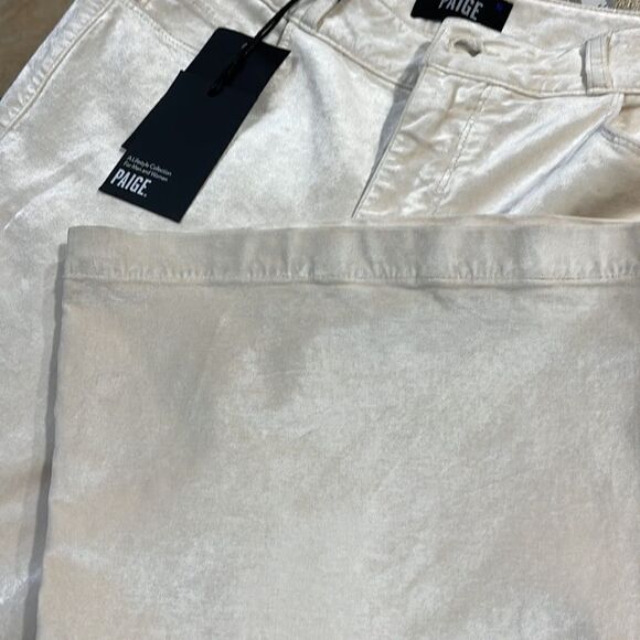 Paige Jeans soft VELVET Flare Bell Bottom Paige Size 30 Wide Leg Mom Jean NWT - Picture 8 of 8